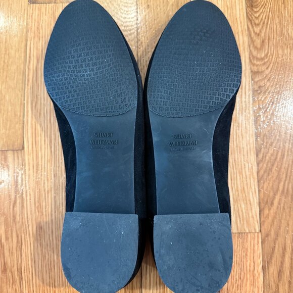 Black Suede Ballet Flats | Stuart Weitzman | Sz 9 US - Picture 4 of 4